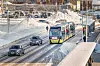 Metrobussene i Trondheim er 24 meter lange, men har likevel mye mindre problemer på vinterføre enn de 18,7 meter lange leddbussene i Oslo. Foto: Gorm Kallestad / NTB