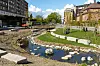 Bekken renner i retning Klosterenga, der skulpturparken er neste etappe for åpningen av bekken.