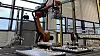 Én av de 13 robotene jobber på Bosch Rexroth sitt pallettsystemet. Foto: Corvus