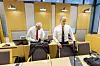 Amer Sports advokater i Oslo tingrett tidligere i høst. Advokat Gunnar Sørlie (f.v) og Eirik Basmo Ellingsen fra Bahr.