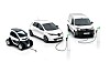 De er etter hvert gamle modeller, men fortsatt helt sentrale i Renaults elbilsatsing. Fra venstre: Twizy, Zoe og Kangoo.