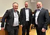 Fv. leder i samferdselsutvalget, Hans Olav Myklebust, samferdselsminister Jon-Ivar Nygård og fylkesordfører Anders Riise.