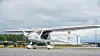 Avinor-sjef Dag Falk Pedersen fløy selv den første elektriske flyturen over norsk jord. Foto: Eirik Helland Urke
