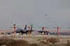 Amerikansk F-15E Strike Eagle-kampfly etter landing på en ikke navngitt flybase i Midtøsten 18. januar 2027