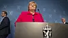 Statsminister Erna Solberg (H) under en pressekonferanse om Norges vei ut av koronakrisen.
