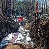 Kabler som fører 22 kV og kan gi 7 MW er på vei inn mot Vefsrud for å gi energi til tunnelboremaskin. Foto: Joachim Seehusen