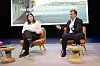 Statssekretær Astrid Hoem (Ap) i klimadepartementet og Bård Ludvik Thorheim (H) er enige om at mer nett og mer kraft er viktig. Her på seminar om nytt skipskonsept denne uken.