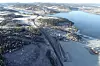 Fylkesvei 17 sett vestover fra Østvik mot Beitstadsundbrua. Foto: Statens vegvesen
