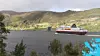 Hurtigruta på vei inn mot skipstunnelen. Foto: Kystverket.