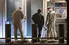 Store politiressurser rykket ut til den amerikanske ambassaden i Oslo natt til søndag. Foto: Hans O. Torgersen/NTB