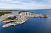 Kaianlegget og mellomlageret i Øygarden i Vestland står klart til å ta imot den første lasten med flytende CO2. Det skjer trolig i sommer. Foto: Arash A. Nejad