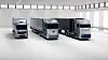 Fra venstre: Mercedes-Benz eActros, Mercedes-Benz eActros LongHaul og Mercedes-Benz GenH2 Foto: Daimler Trucks