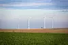 Bildet viser vindturbiner i Rheinhessen i Tyskland.