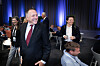 Forsvarsminister Tore O. Sandvik på forsvarsmessa FSI på Lillestrøm.