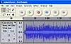 LYD: Brukergrensesnittet i programmet Audacity.