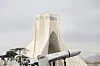 En Shahed-drone på ustilling i Teheran, 11. februar i år.