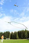 Elektromagnetiske bølgerDet er første gang slike målinger gjøres fra helikopter i forbindelse med jernbaneutbygging i Norge.
