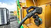 Gravemaskinene lades med standard CCS-kontakter, akkurat som vanlige elbiler. I prinsippet kunne du ladet elbilen din her.