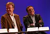 IKKE BARE ALVOR: IT-politikk er ikke bare gravalvor. Dette beviste stortingsrepresentant Børge Brende og Fredrik Syvertsen fra IKT Norge flere ganger under gårsdagens paneldebatt på IT-tinget i Tønsberg.