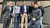 Den nye ledergruppen i anleggsselskapet som blir igjen når Betonmast skilles ut fra BetonmastHæhre-konsernet. Fra venstre: administrerende direktør Svein Hov Skjelle i BetonmastHæhre Anlegg, daglig leder Håvard Kjendseth i Steen & Lund, juridisk direktør Peter Kvisgaard i BetonmastHæhre Anlegg, daglig leder Nils Smetbak i Isachsen Anlegg, daglig leder Lars Hæhre i BetonmastHæhre Industri og daglig leder Gudmund Roen i Hæhre Entreprenør.