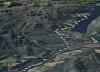 Modell av den nye veistrekningen, med utsikt vestover mot Vinjeøra innerst i fjorden.