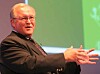 SVENSK BONDE: Under årets IT-ting poengterte Göran Persson at han nå har blitt bonde og at han trives med det. - Jeg tror jeg har godt av det etter så mange år i politikken, sa han.