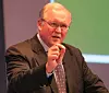 PÅ KORNET: Göran Persson brukte store deler av sitt foredrag under IT-tinget til å snakke om miljøet og det å redde kloden. Etterpå kritiserte han IT-bransjen for å ikke være miljøbevisste nok.