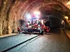 Asfaltering i tunnelen i 2021. Foto: Statens vegvesen