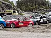 Bildeserien viser hvordan det gikk med BMW'en når en stein på ett tonn ble sluppet fra 30 meters høyde.