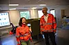 Prosjektstaben har kontorer i Møllergata, kloss ved anlegget. Fv. prosjektleder Elin Hermanstad Havik og prosjektleder trafikk Halvard Gavelstad. Foto: Bjørn Olav Amundsen