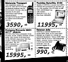 Compaq-en nederst til venstre kostet 15 995 i 2000, som tilsvarer i overkant av 21 000 kroner i dag. Foto: Faksimile fra Aftenposten 2.2.2000