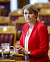 – Det var åpenbart aldri intensjonen bak loven at investeringer på Melkøya skulle dra nytte av denne skattepakken, sier Kari Elisabeth Kaski (SV), her i en muntlig spørretime på Stortinget. Foto: NTB