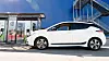 NIssan Leaf ved hurtiglader i Kristiansand. Foto: Eirik Helland Urke