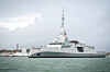 Sverige vil gå til anskaffelse av franske fregatter. Dette er den første FDI-fregatten til det franske sjøforsvaret, Amiral Ronarc'h, under testing i 2024.