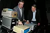 HISTORISKE BOKSER: Halvor Bothner-By og Jan Gunnarsen var begge med da de første Datel-modemene ble introdusert i 1969.