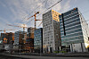 SOLNEDGANG: Barcode-rekken sett fra Oslo S.