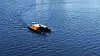 Maritime Robotics nye USV, «Otter», skannet bunnen på Brattøra under Ocean week i Trondheim tidlig i mai. Foto: Mats Krokstrand
