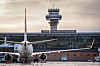 Bilde fra en flyoppstillingsplass på Trondheim lufthavn Værnes, trolig i 2025.
