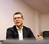 Konsernsjef Geir Håøy og finansdirektør Gyrid Skalleberg Ingerø i Kongsberg Gruppen. Foto: Tore Stensvold