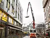 På Tjuvholmen løftes byggevarene opp til en takterrasse på 20 kvadratmeter. Foto: Simen Berg/Iteo