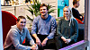F.v.: Teknisk sjef Marcus Engebretsen, innovasjonsleder Stefan Borg og daglig leder Cathrine Heuch i Nordic Brain Tech.