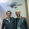 Elkamerater: Teknologisjef for elektrifisering i Airbus, Glenn Llewellyn og direktør for byintegrasjon og infrastrukturutvikling, Vincent Loubière er enige om at elektrisk luftfart er fremtiden Foto: Odd Richard Valmot
