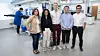 Fra venstre: Simona Onori, Devi Ganapathi, Alexis Geslin, Le Xu og Will Chueh i elektrokjemilaboratoriet ved SLAC National Accelerator Laboratory. Foto: Jim Gensheimer