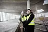 Matthias Stracke fra Bollinger Grohmann (til høyre) og arkitektene Einar Hagem fra Lund Hagem Arkitekter (til venstre) og Nils Ole Bae Brandtzæg fra Atelier Oslo (midten). Foto: Sverre Christian Jarild