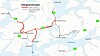 Kart over strekningene i den nye Hålogalandsveien.