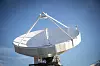 En antenne ved Forsvarets satellittstasjon på Eggemoen.