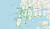 Kartet viser mesteparten av vegene som inngår i driftskontrakten.