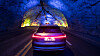 Audi E-Tron har en sammenhengende lysstripe bak. Foto: Marius Valle