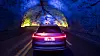 Audi E-Tron har en sammenhengende lysstripe bak. Foto: Marius Valle