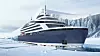 Slik skal verdens dyreste luksusskip og isbryter, «Ponant Icebreaker», se ut når den leveres fra Vard til franske Ponant i 2021. Illustrasjon: Stirling Design International